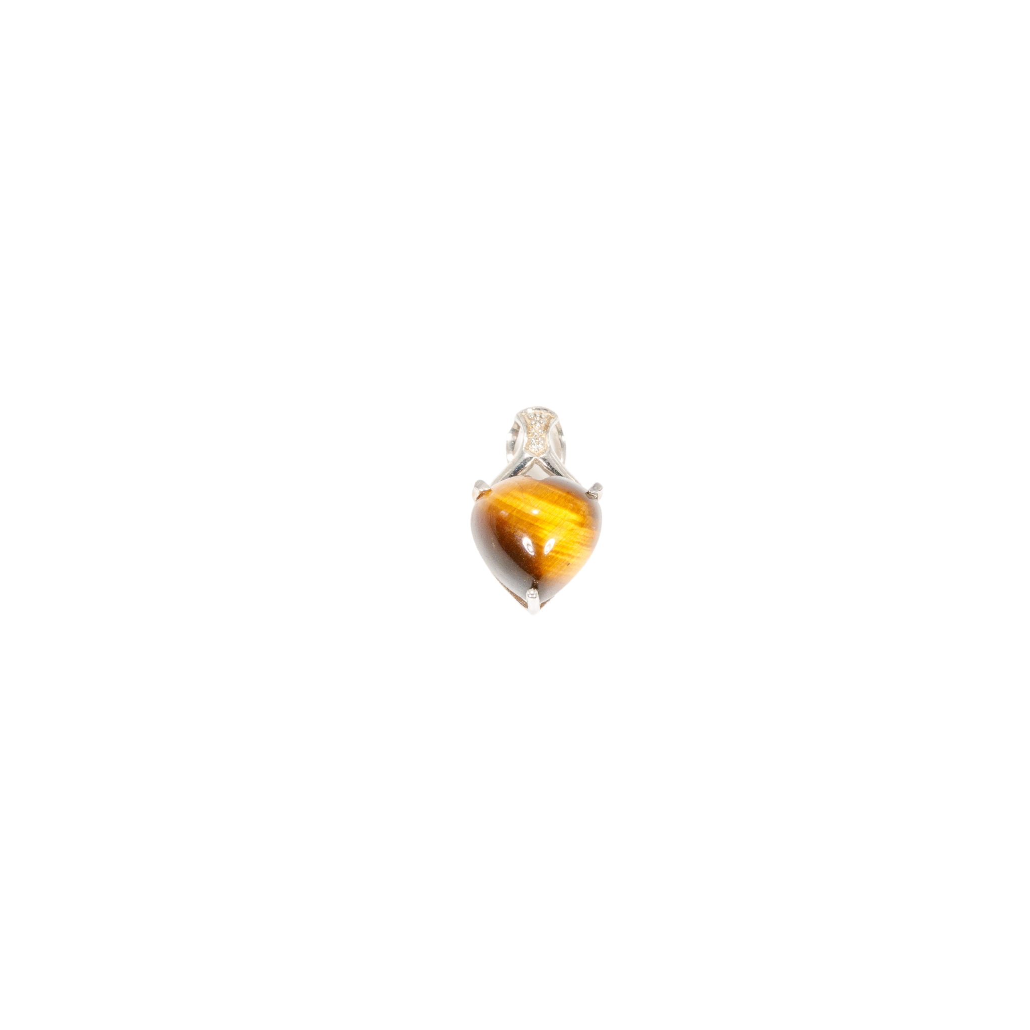 Tiger Eye Heart Pendant