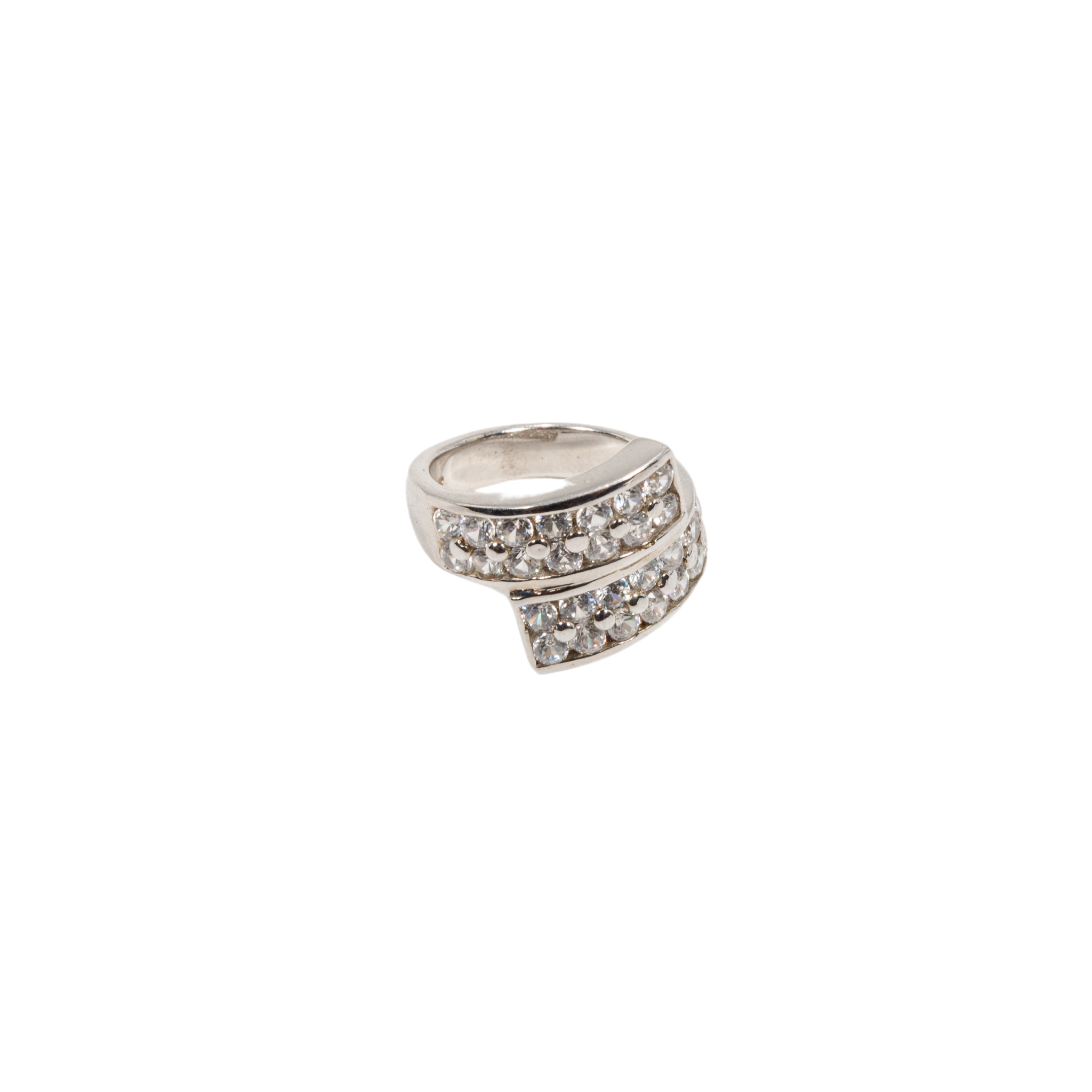 Spiral White Topaz Ring