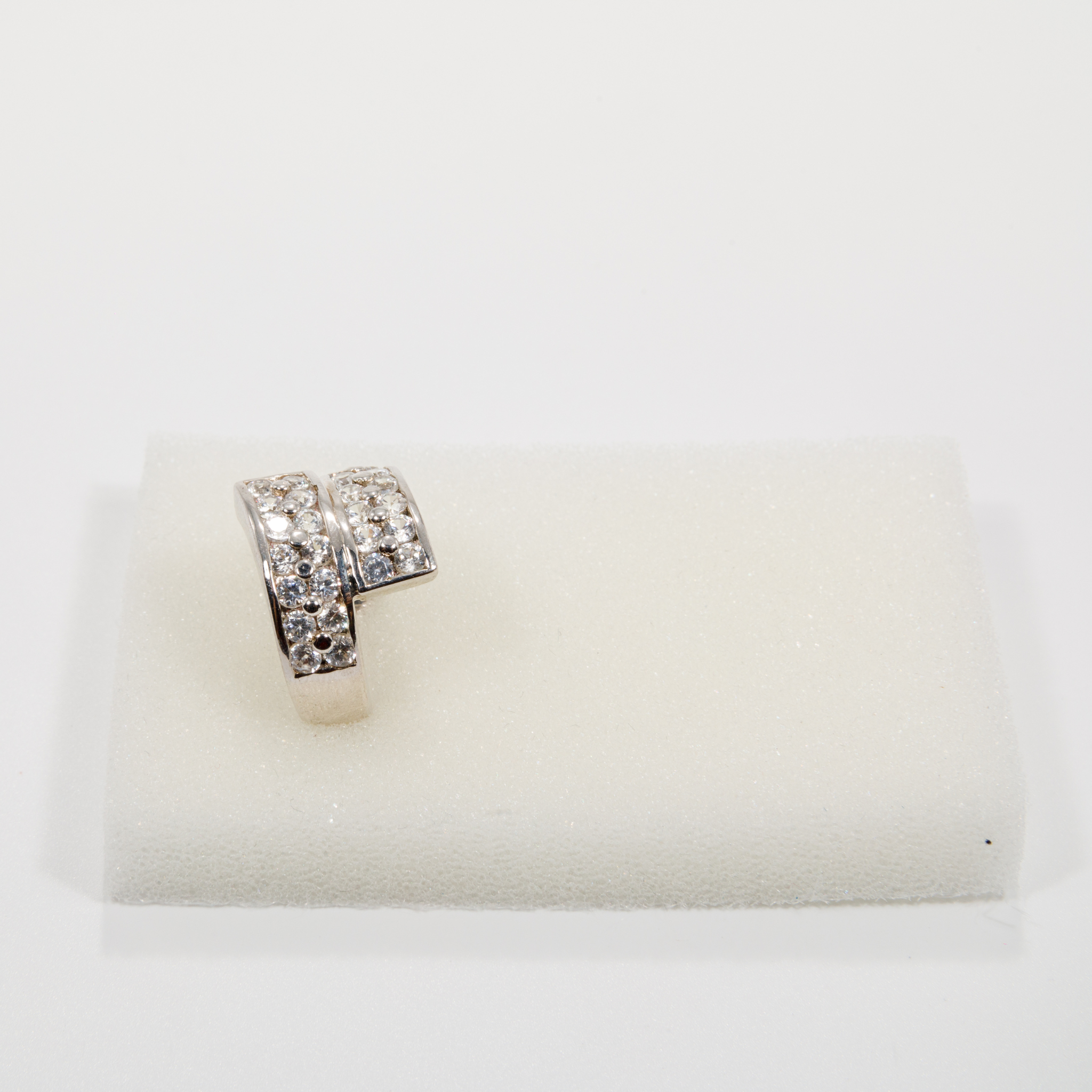 Spiral White Topaz Ring