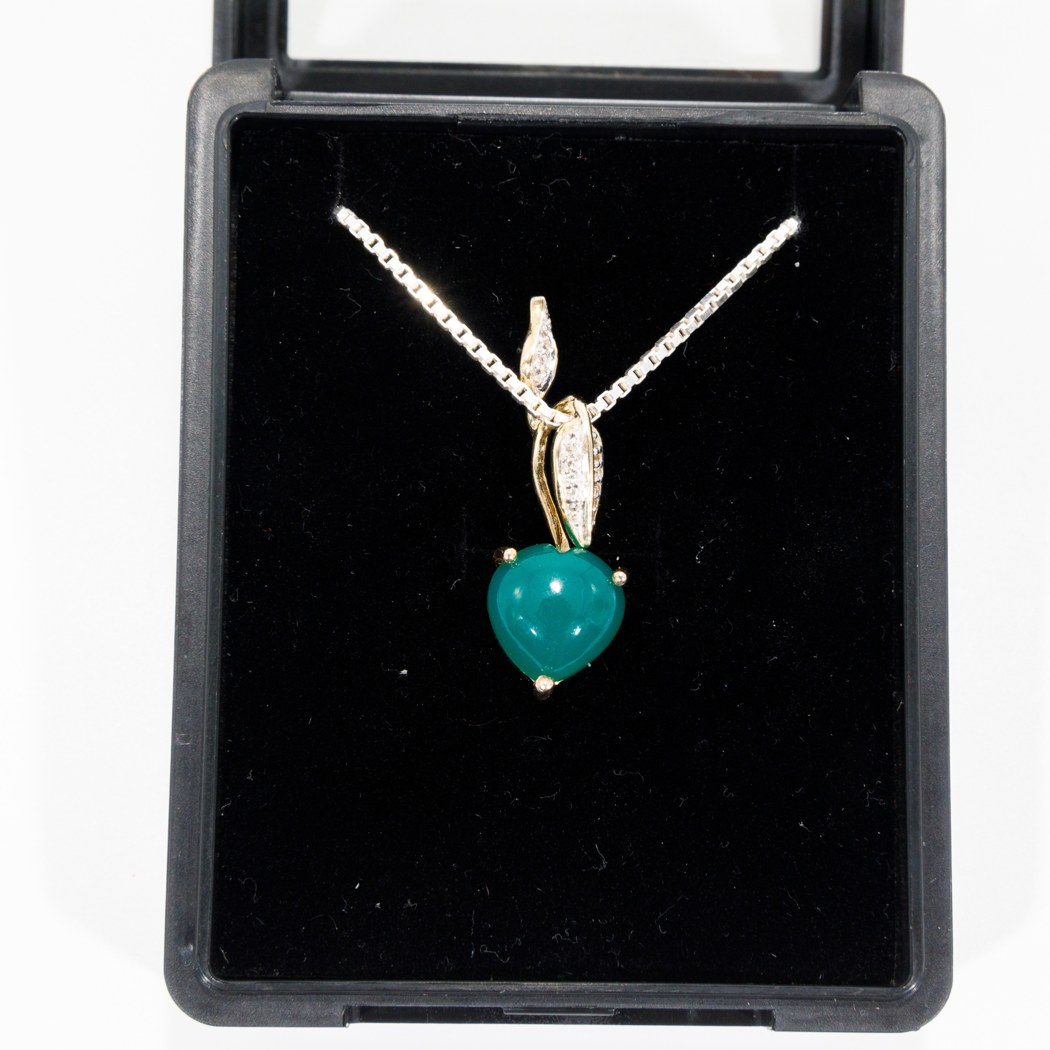 Green Chalcedony Heart Pendant