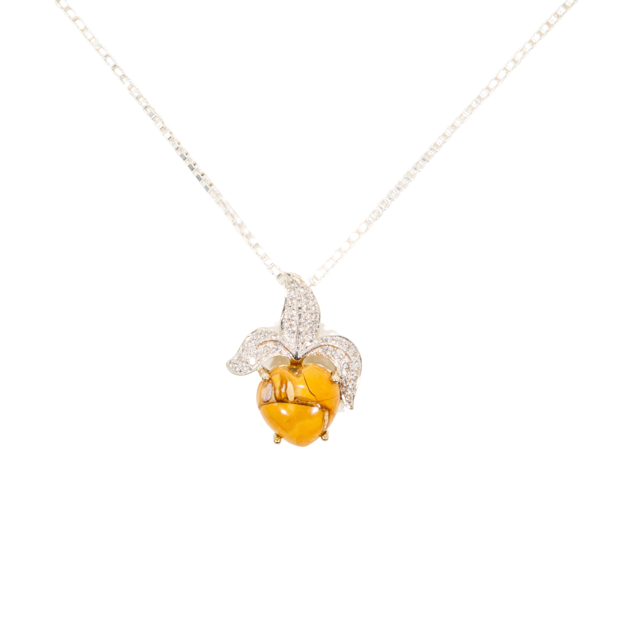 Mookaite Floral Pendant