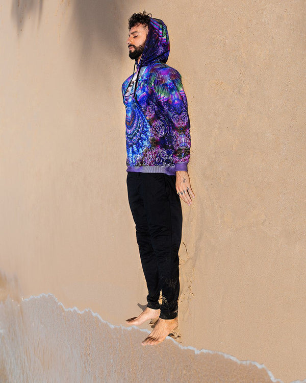 Sacred Geometry Hoodie | Fractal Hoodie | Psy Clothing | Festival Hoodie | Psychedelic Sweater | Toroidal Angel (HD)