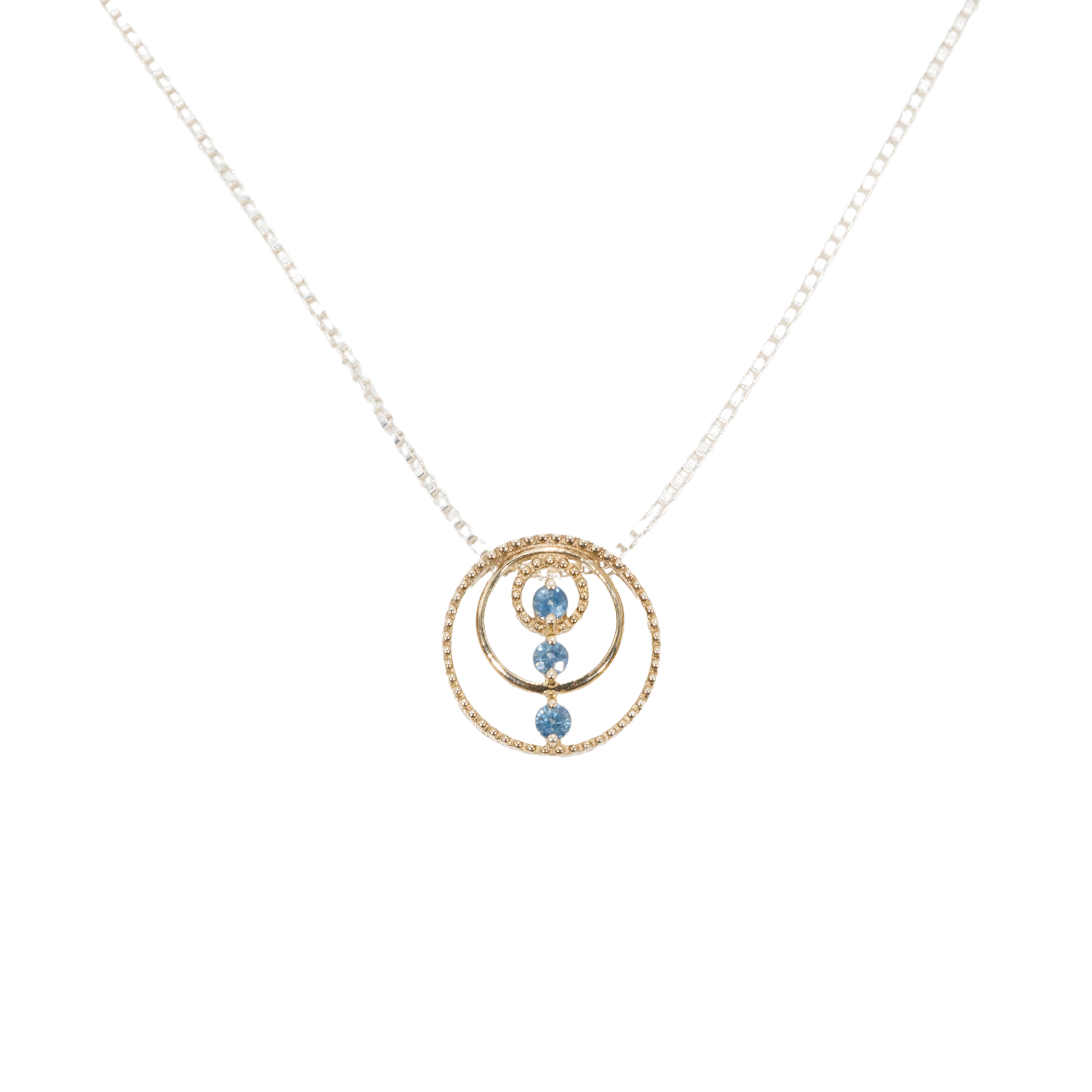 Blue Topaz Spiral Pendant