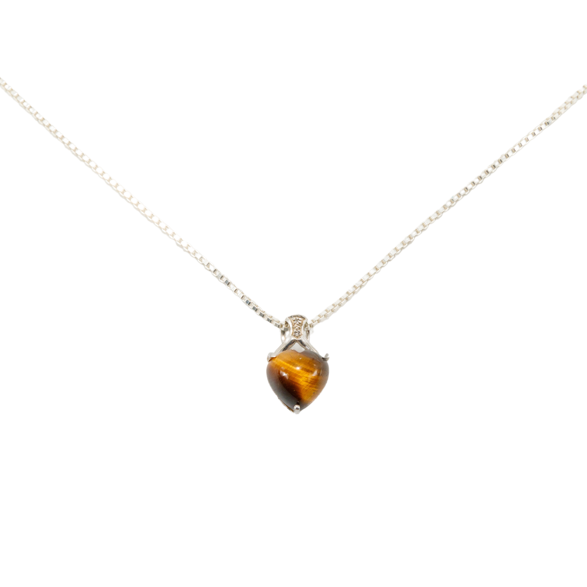 Tiger Eye Heart Pendant